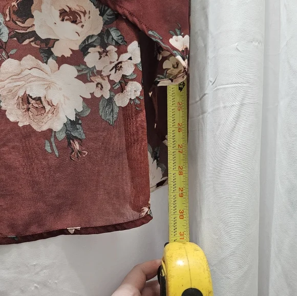 Torrid Plus Size High Low Sheer Button Down Babydoll Floral Tunic Top! - Picture 5 of 5